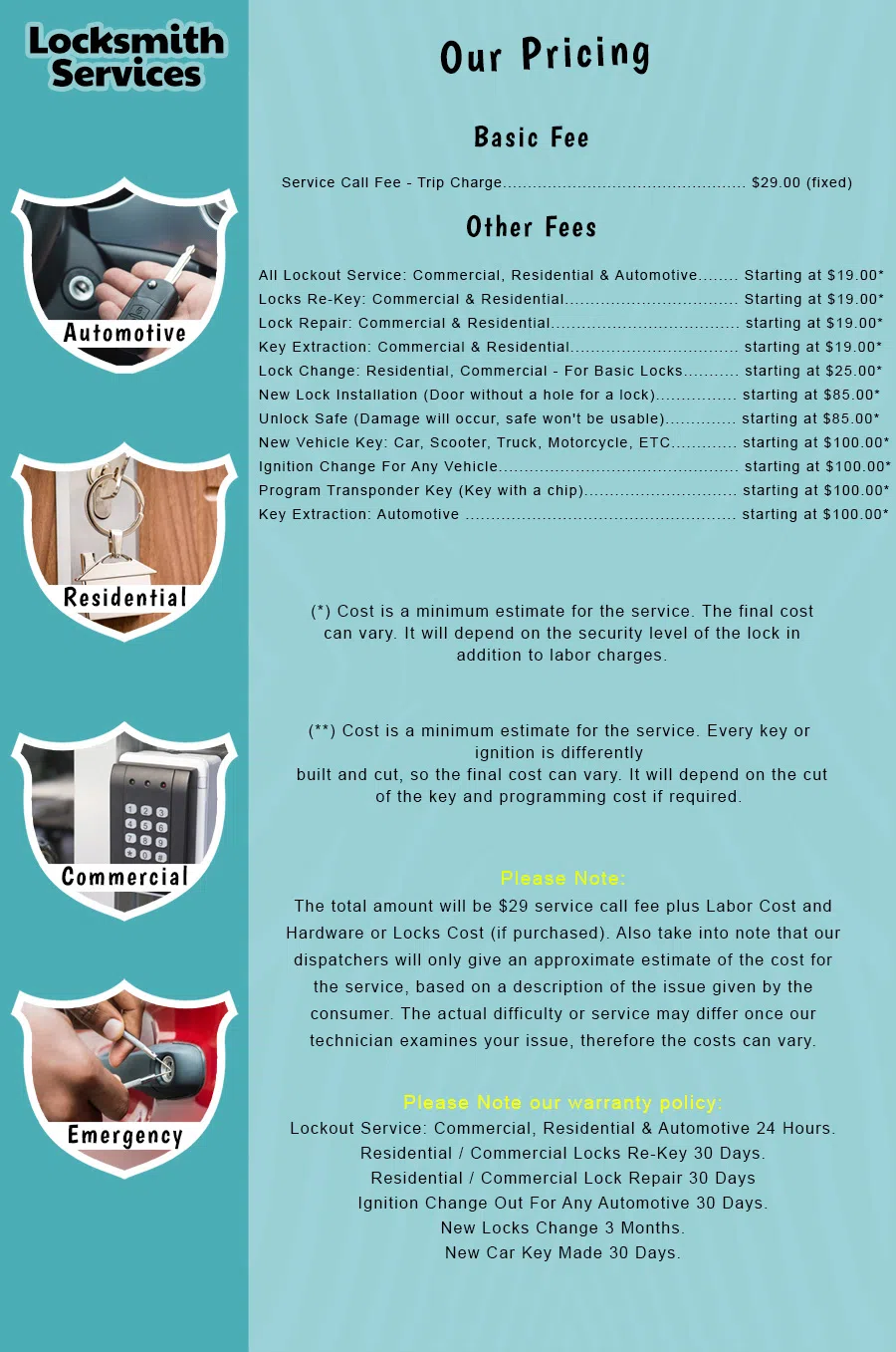 Locksmith Of Colorado Springs Colorado Springs, CO 719-581-3019